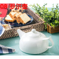 Haonai porcelain tea pot restaurant tea pot fine bone china ceramic tea pot elegant coffee pot